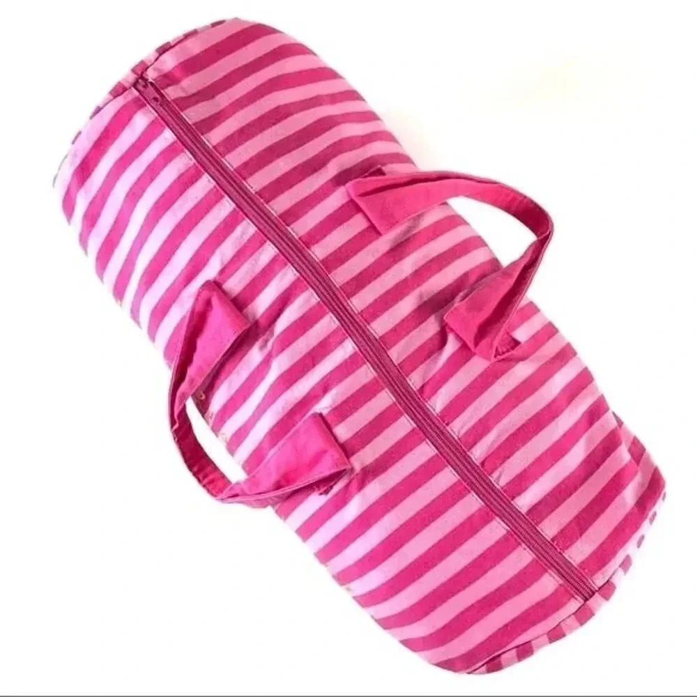 Victoria’s Secret Icon Pink Stripe Weekender Large Duffle Bag - Picture 7 of 12